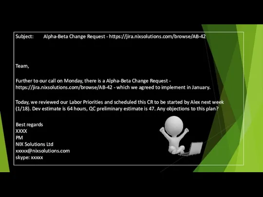 Subject: Alpha-Beta Change Request - https://jira.nixsolutions.com/browse/AB-42 Team, Further to our