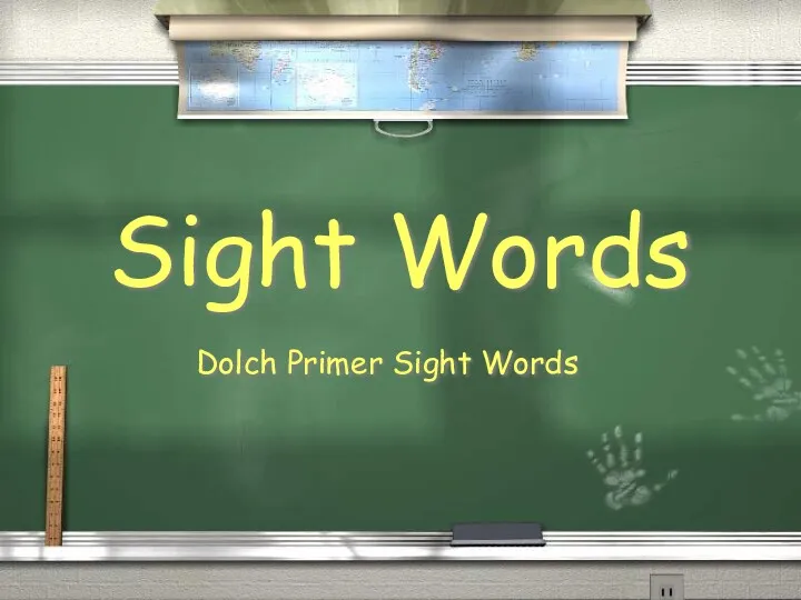 Sight Words Dolch Primer Sight Words