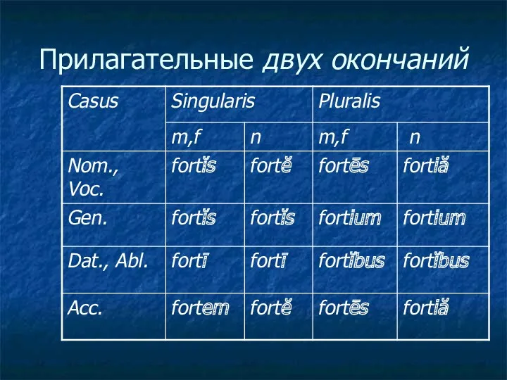 Прилагательные двух окончаний