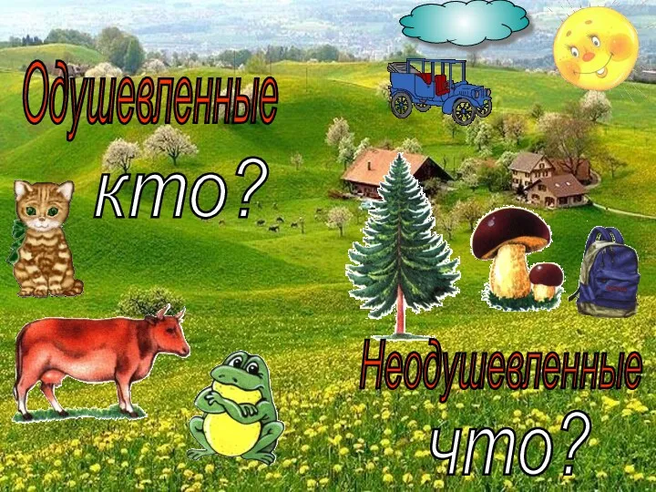 Одушевленные Неодушевленные кто? что?