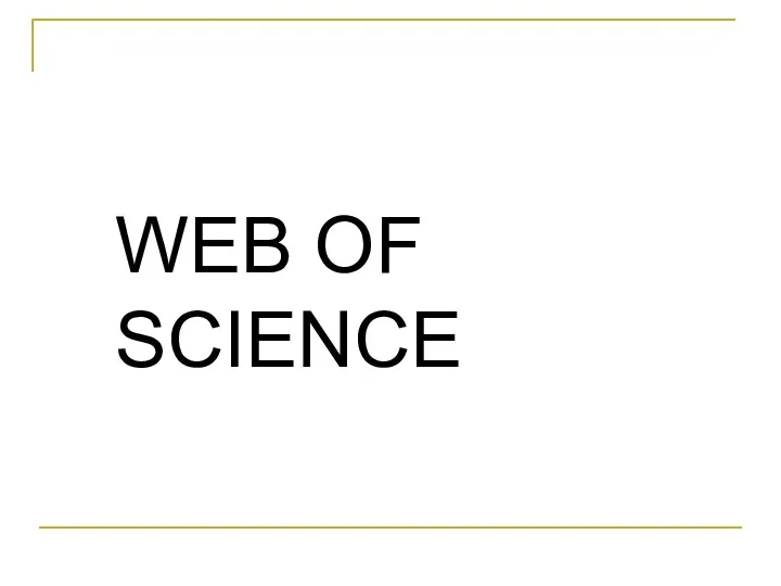 WEB OF SCIENCE