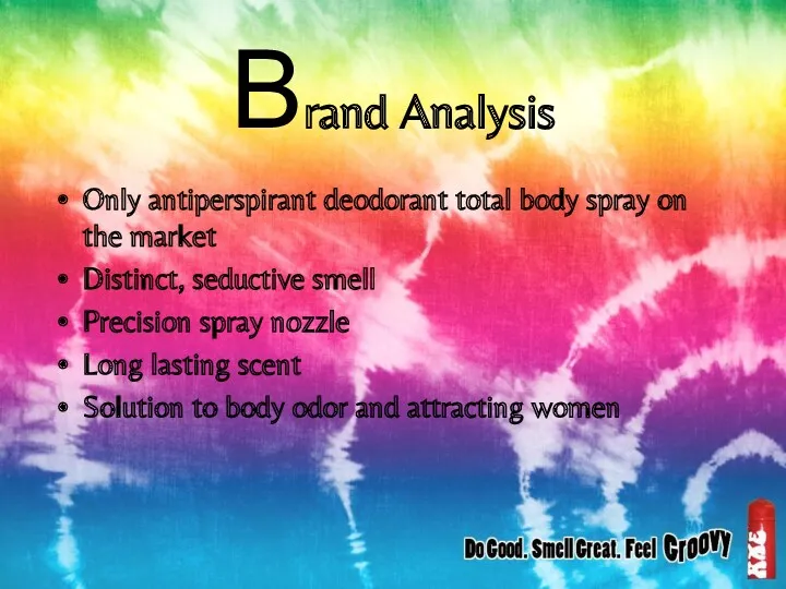 Brand Analysis Only antiperspirant deodorant total body spray on the