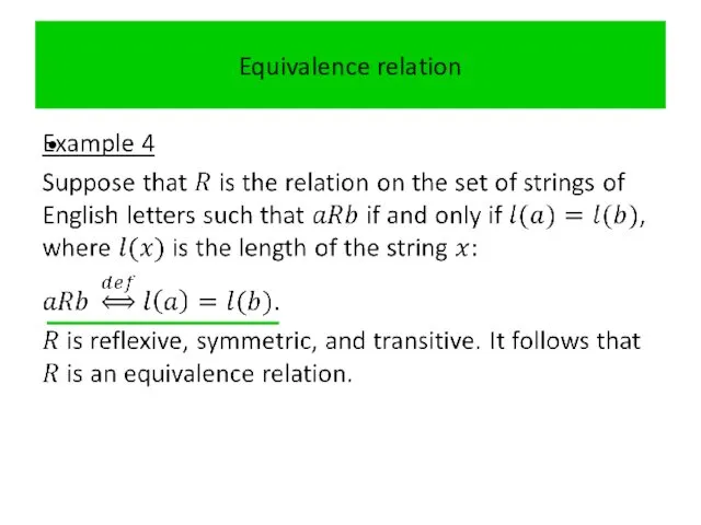 Equivalence relation