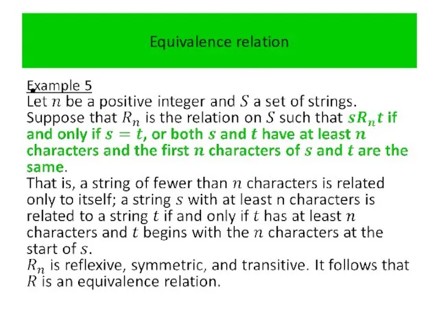 Equivalence relation