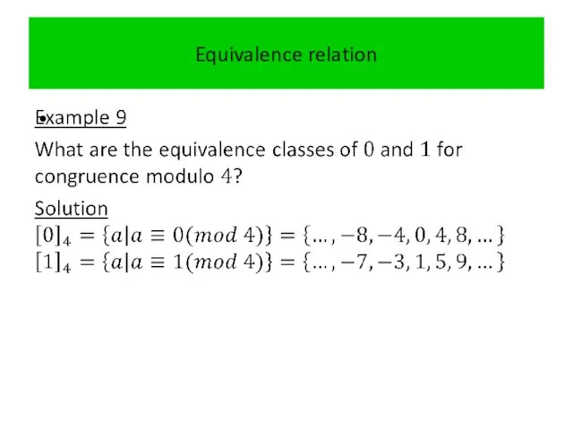 Equivalence relation