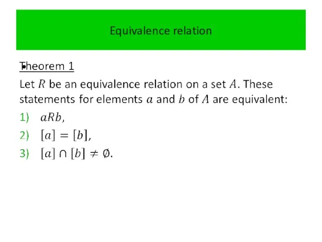 Equivalence relation