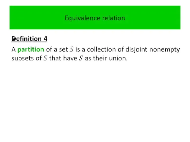 Equivalence relation