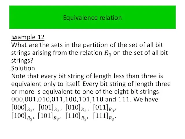 Equivalence relation
