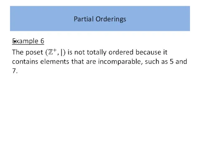 Partial Orderings