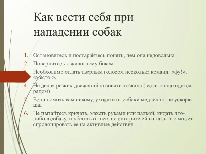 Как вести себя при нападении собак Остановитесь и постарайтесь понять,