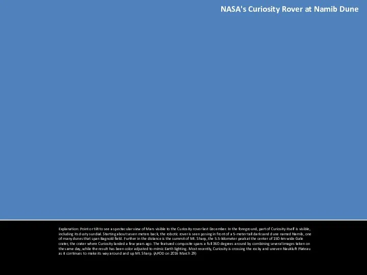 NASA's Curiosity Rover at Namib Dune