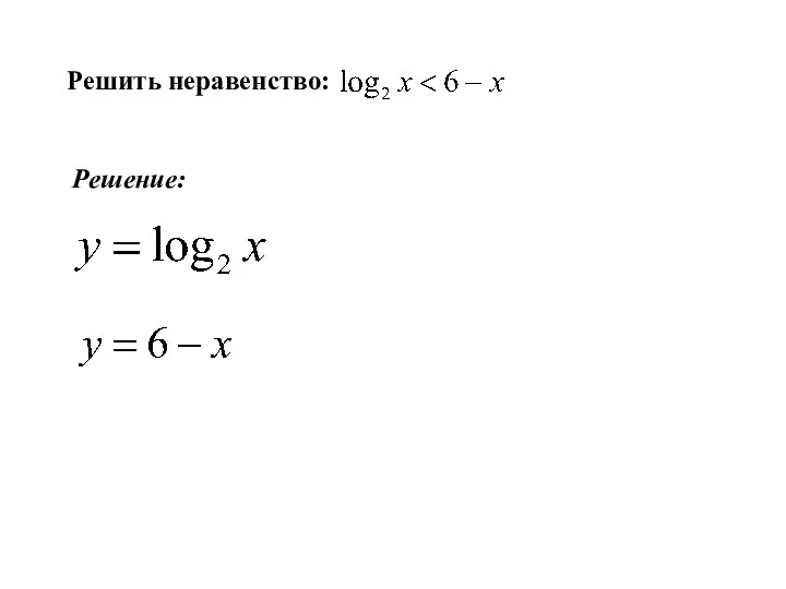 Решить неравенство: Решение: