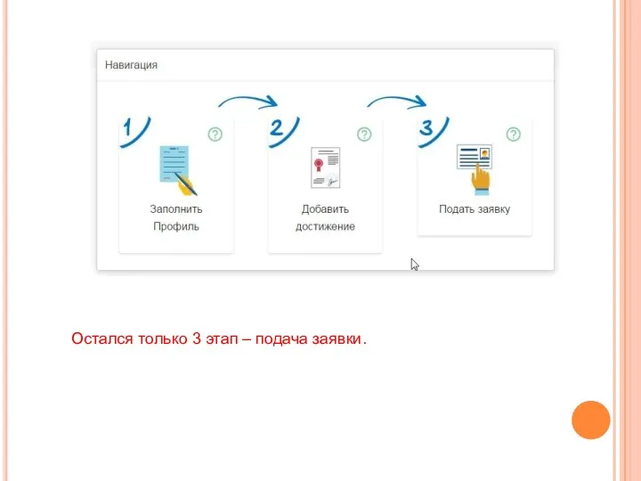 Остался только 3 этап – подача заявки.