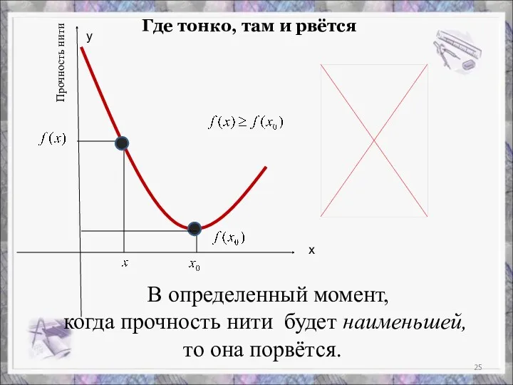 х у Где тонко, там и рвётся В определенный момент,