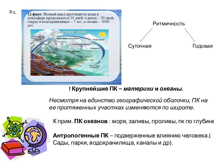 ! Крупнейшие ПК – материки и океаны. Несмотря на единство