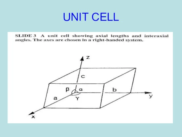 UNIT CELL
