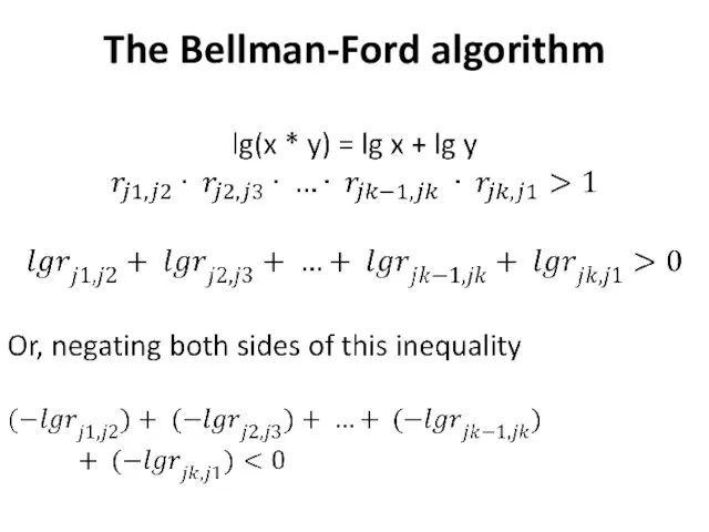 The Bellman-Ford algorithm