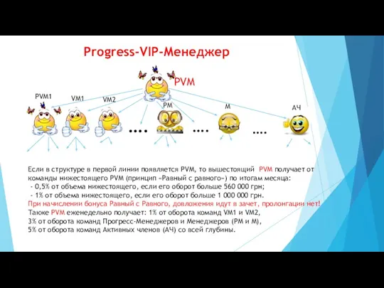 Progress-VIP-Менеджер …. …. …. PVM1 VM1 VM2 PM M АЧ