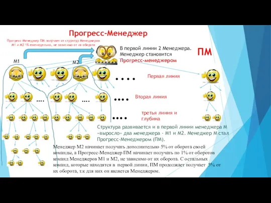 Прогресс-Менеджер .... Первая линия …. Вторая линия …. третья линия