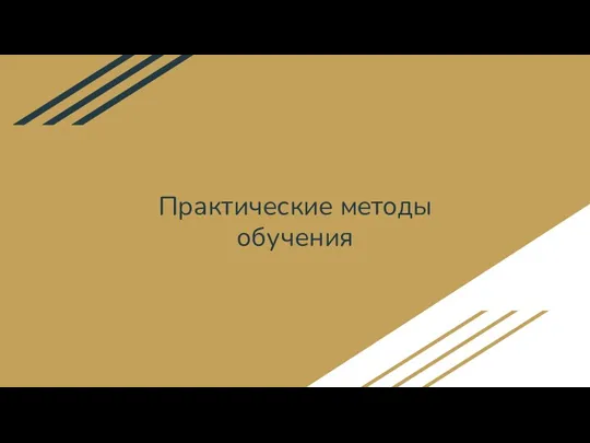 Практические методы обучения