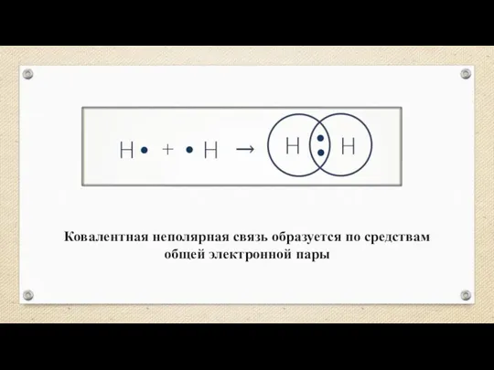 Ковалентная неполярная связь образуется по средствам общей электронной пары