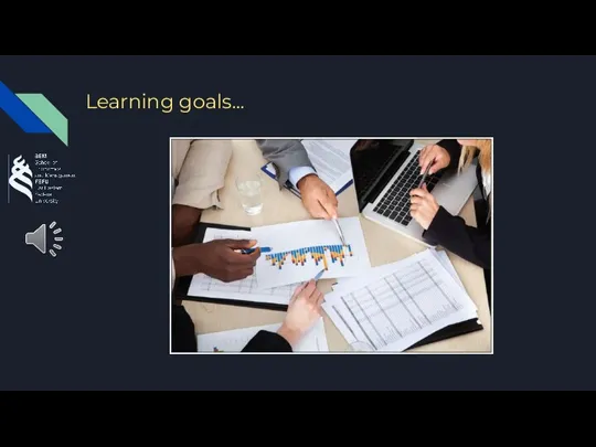 Learning goals…