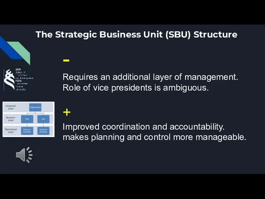 The Strategic Business Unit (SBU) Structure - Requires an additional layer of management.