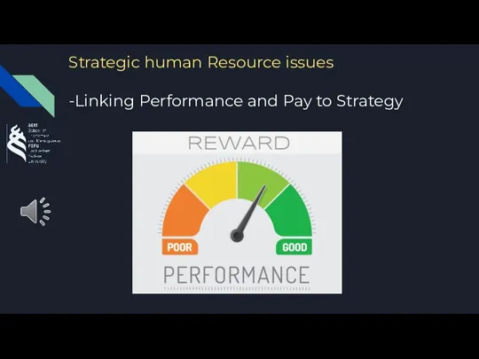 Strategic human Resource issues -Linking Performance and Pay to Strategy