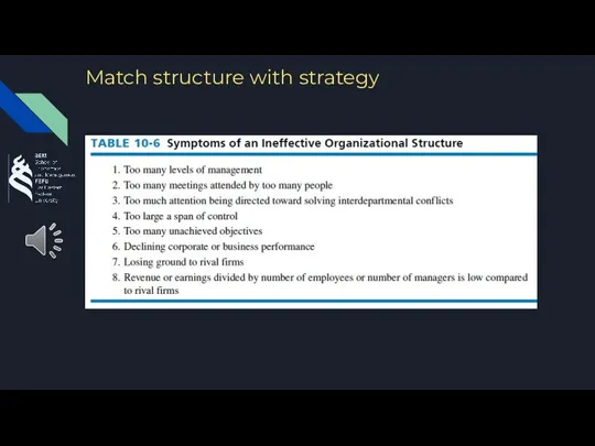 Match structure with strategy