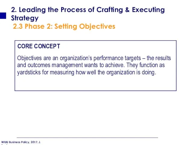 2. Leading the Process of Crafting & Executing Strategy 2.3