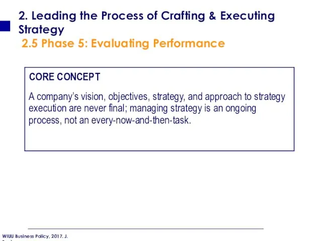 2. Leading the Process of Crafting & Executing Strategy 2.5