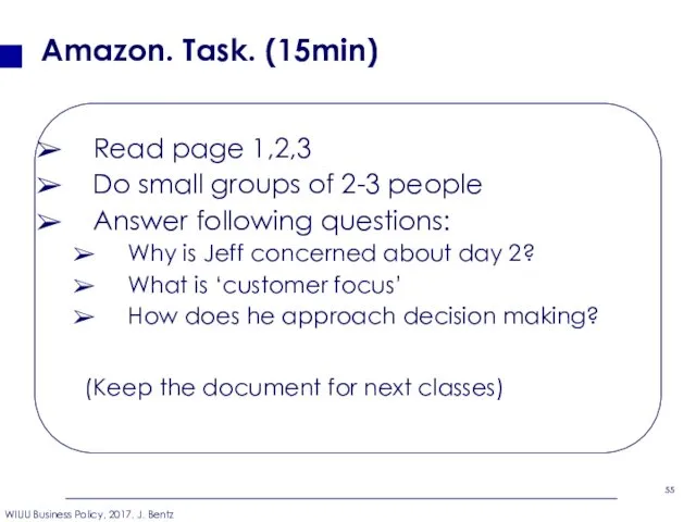 Amazon. Task. (15min) Read page 1,2,3 Do small groups of