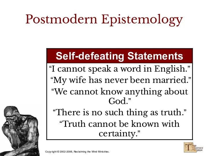 Postmodern Epistemology