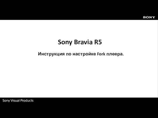 Sony Bravia R5. Инструкция по настройке Fork плеера