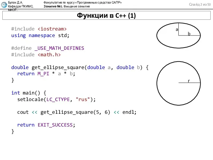 Слайд 2 из 50 Булах Д.А. Кафедра ПКИМС, МИЭТ. Факультатив