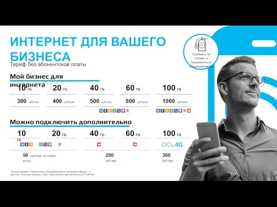 Мой бизнес для интернета 10 ГБ За исключением г. Севастополь