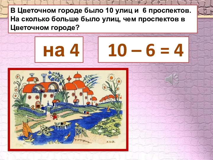 В Цветочном городе было 10 улиц и 6 проспектов. На