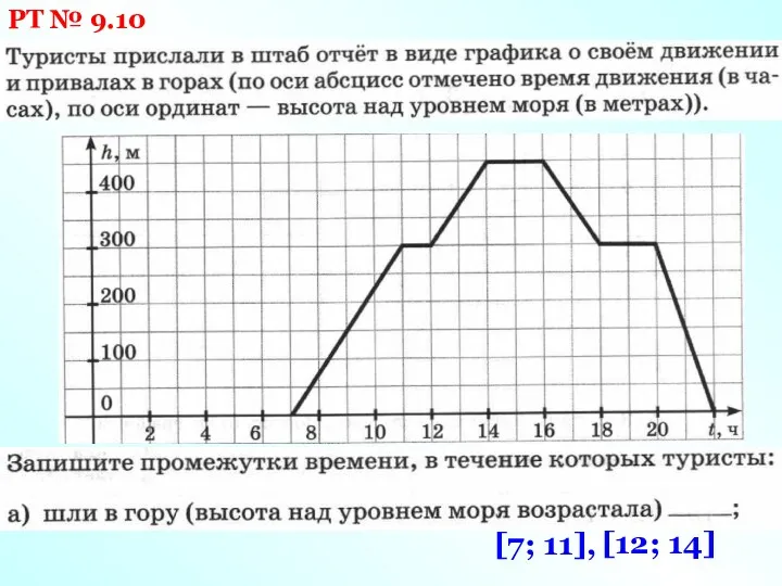 РТ № 9.10 [7; 11], [12; 14]