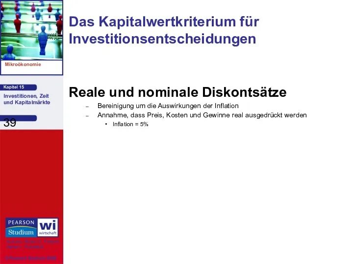 Reale und nominale Diskontsätze Bereinigung um die Auswirkungen der Inflation