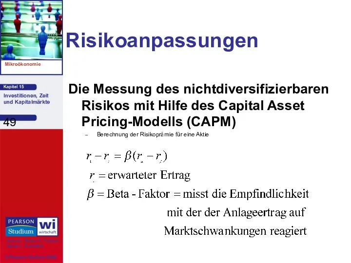 Risikoanpassungen Die Messung des nichtdiversifizierbaren Risikos mit Hilfe des Capital