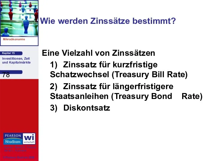 Eine Vielzahl von Zinssätzen 1) Zinssatz für kurzfristige Schatzwechsel (Treasury