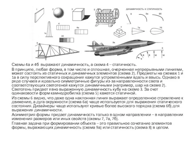 Схемы 4а и 4б выражают динамичность, а схема 4 –