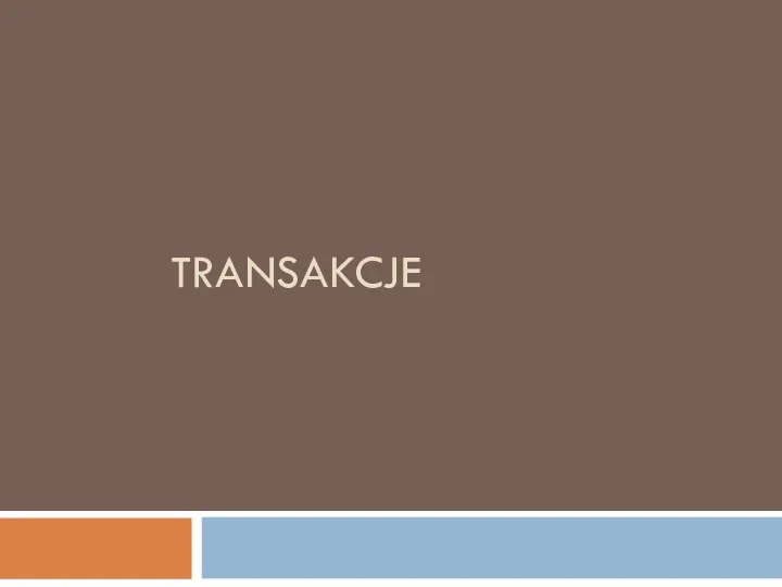 TRANSAKCJE