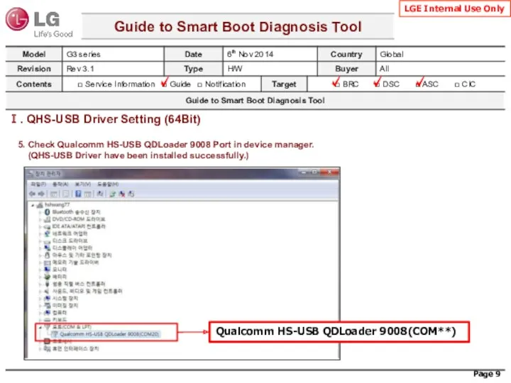 5. Check Qualcomm HS-USB QDLoader 9008 Port in device manager.