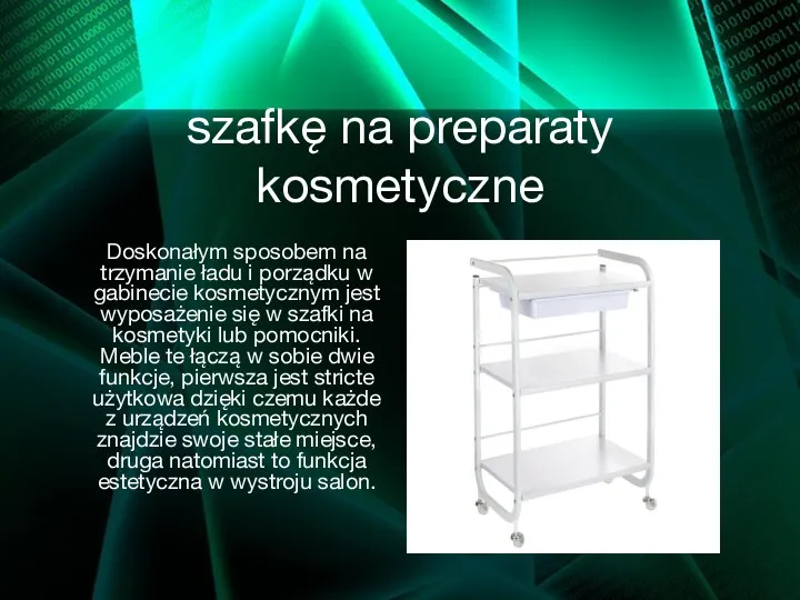 szafkę na preparaty kosmetyczne Doskonałym sposobem na trzymanie ładu i