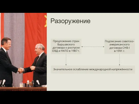 Разоружение Предложение стран Варшавского договора о роспуске ОВД и НАТО