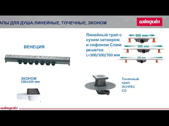 ВЕНЕЦИЯ ЭКОНОМ 100х100 мм Точечный трап ЭСПРЕССО ТРАПЫ ДЛЯ ДУША:ЛИНЕЙНЫЕ,