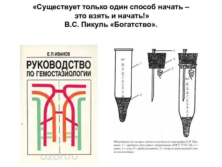 «Существует только один способ начать – это взять и начать!» В.С. Пикуль «Богатство».