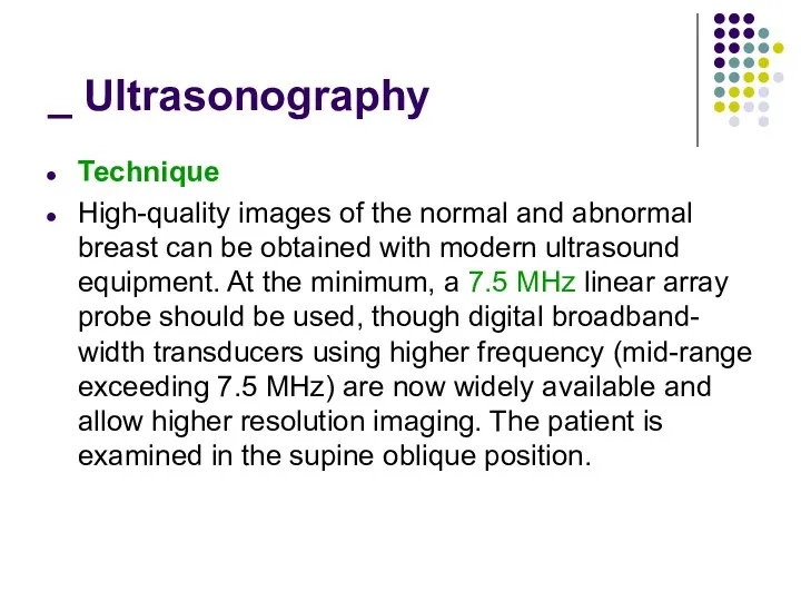 _ Ultrasonography Technique High-quality images of the normal and abnormal