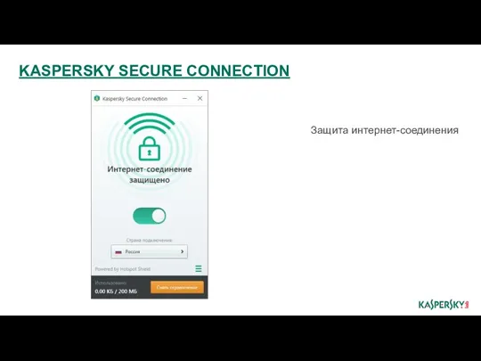 KASPERSKY SECURE CONNECTION Защита интернет-соединения